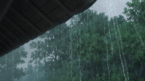 Anime rain animation